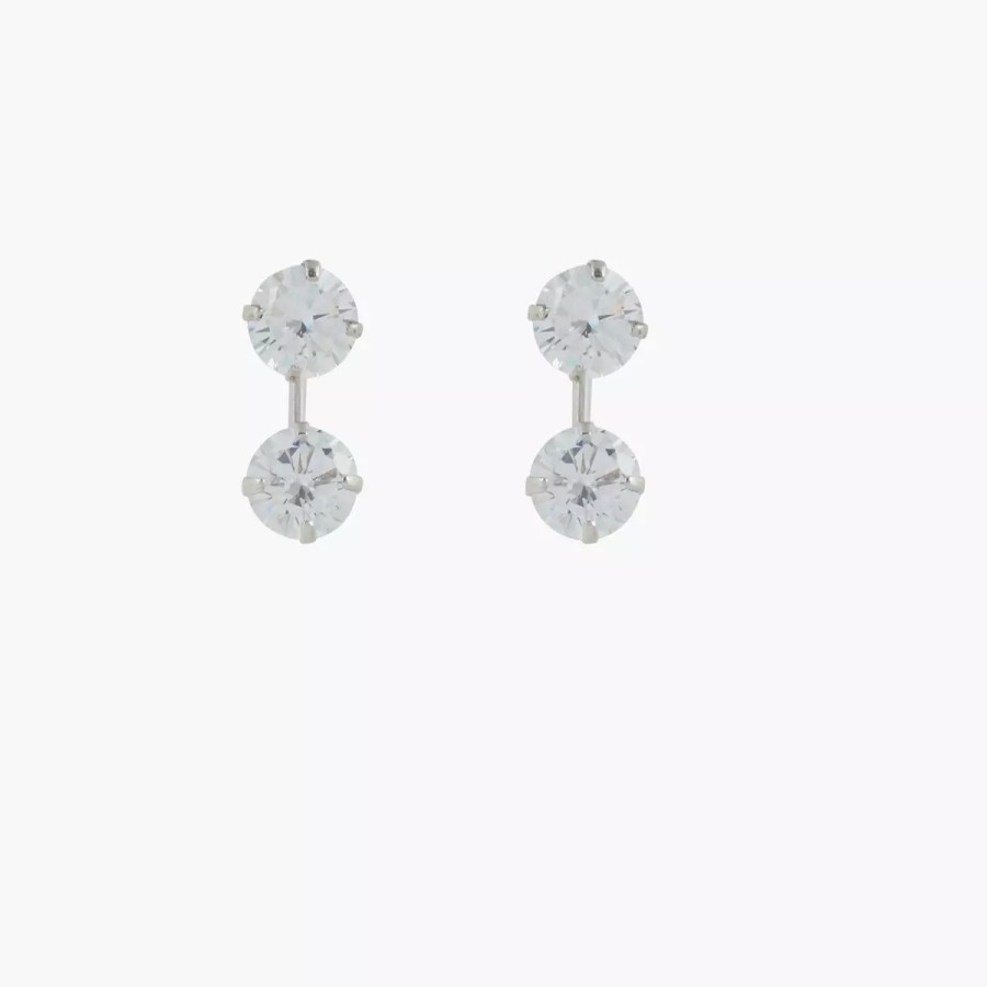 New Boucles D'Oreilles Argent Zirconium Garanti Silver Idol Boucles D'Oreilles Argent Garanti