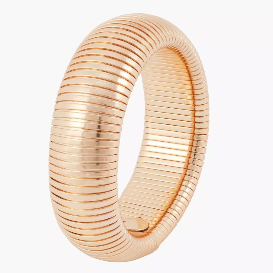 Online Bangle Epais Dore Bracelets