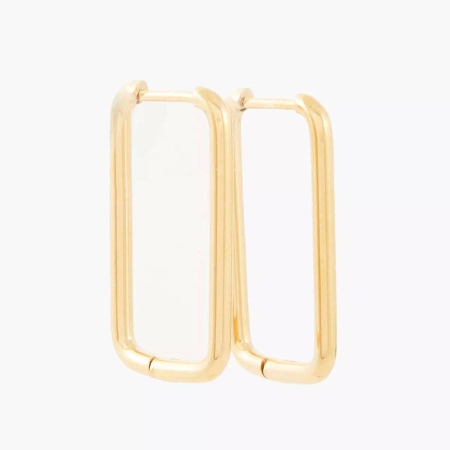 Hot Creoles Rectangulaire Acier Inoxydable Boucles D'Oreilles