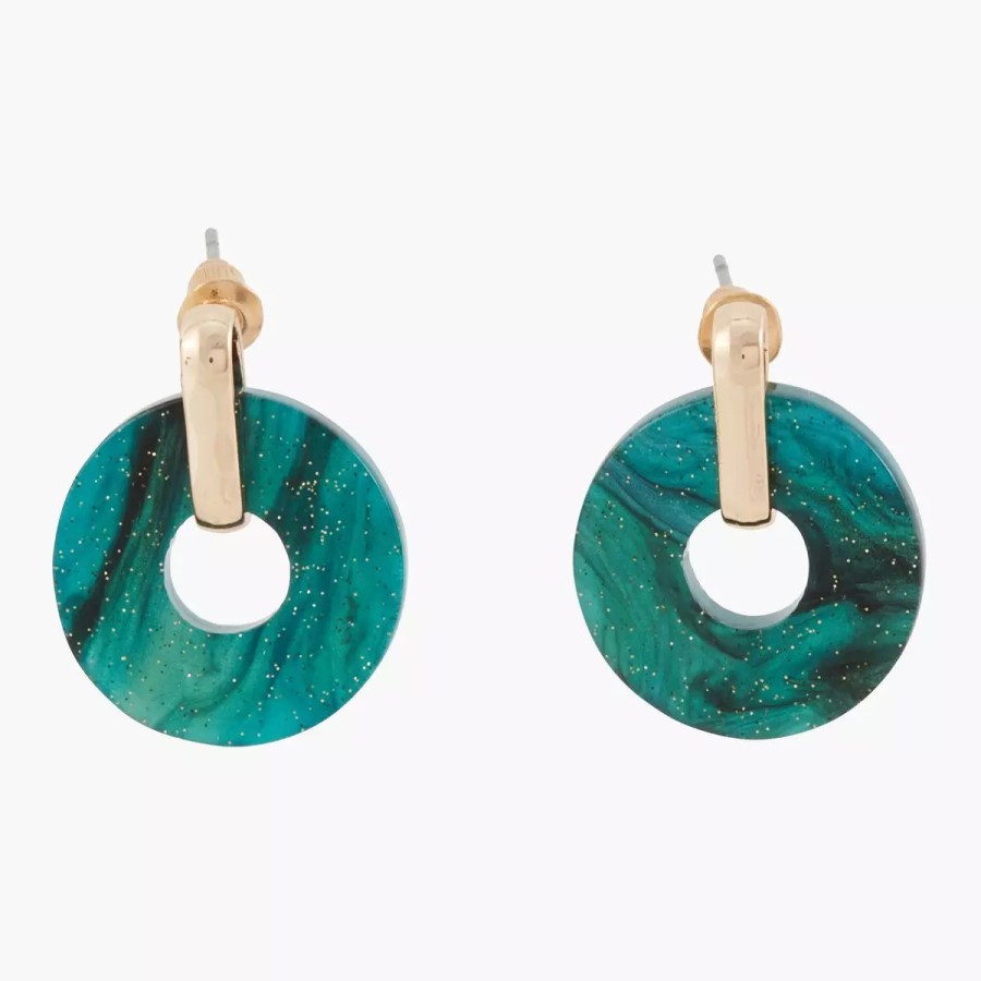 Best Petites Creoles Avec Ronds En Acrylique Monte Carlo Boucles D'Oreilles