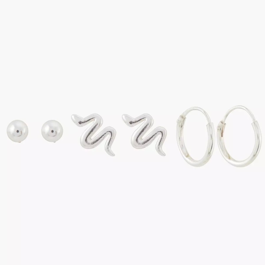 Clearance Set De Puces D'Oreilles Fantaisie Argent Garanti Boucles D'Oreilles Argent Garanti