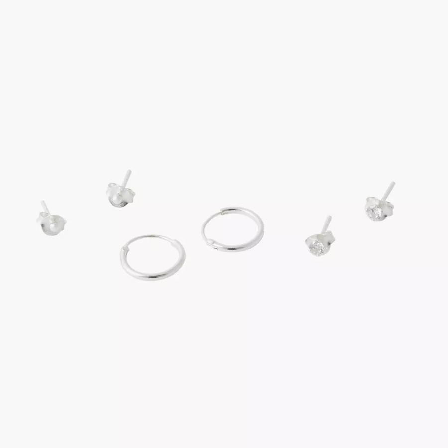 Online Set De 3 Boucles D'Oreilles Argent Garanti Boucles D'Oreilles Argent Garanti