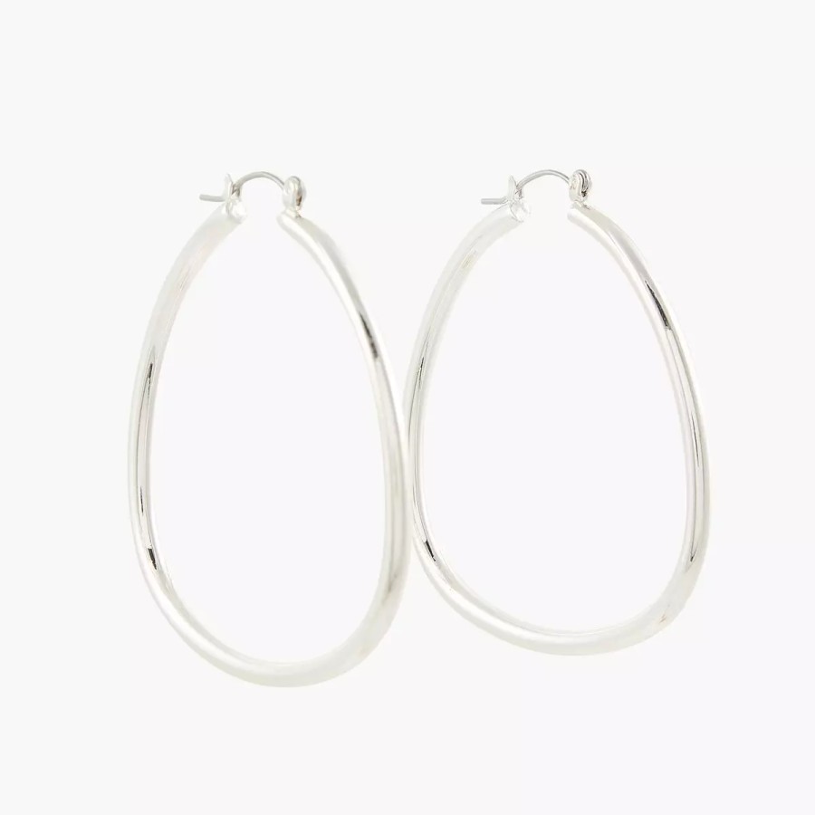 Best Creoles Ovales Silver Touch Boucles D'Oreilles