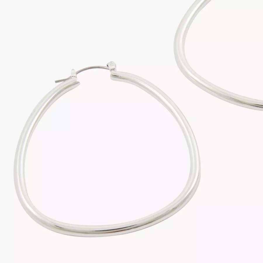 Best Creoles Ovales Silver Touch Boucles D'Oreilles