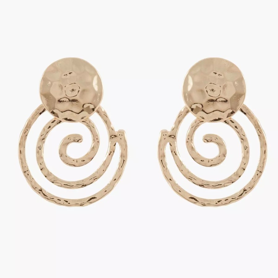 Online Boucles D'Oreilles Pendantes En Spirale Martelee Bilbao Boucles D'Oreilles