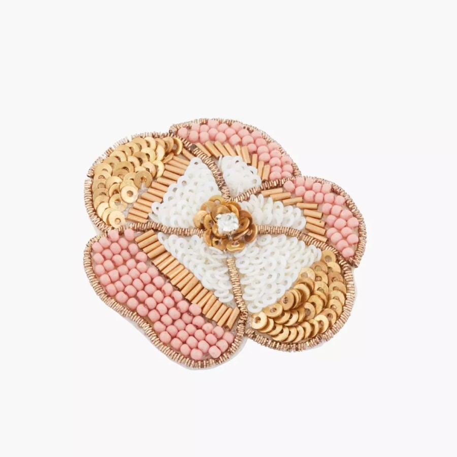 Hot Broche Fleur En Sequins Ceremonie Broches