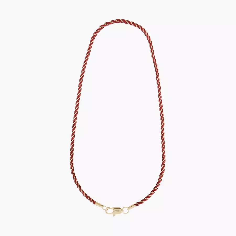 Clearance Collier Chaine Et Corde Bordeaux - Chains & Charms Chains & Charms