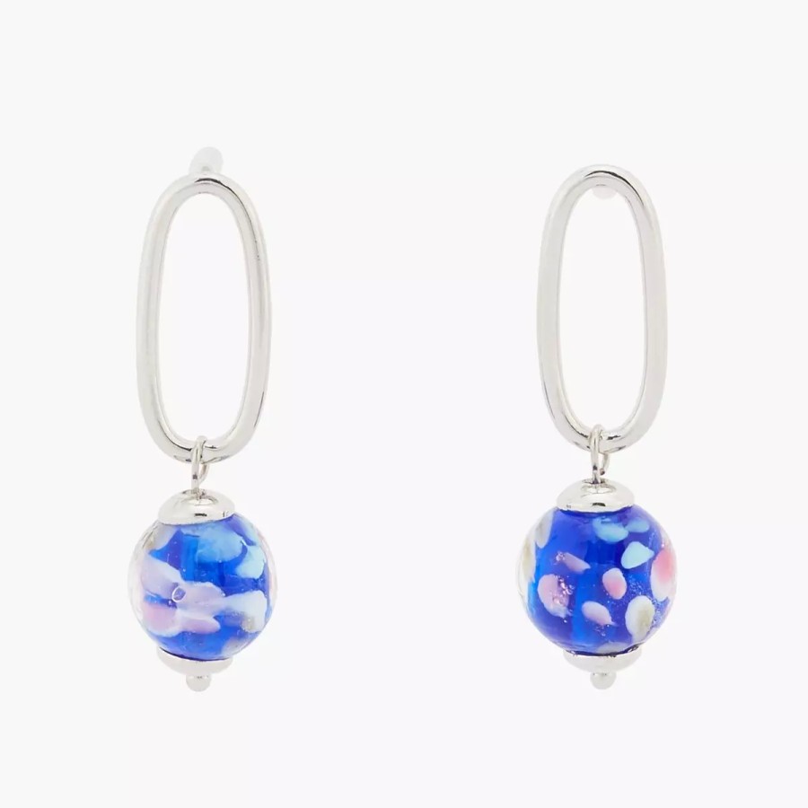 Best Boucles D'Oreilles Perle A Fleurs City Azur Boucles D'Oreilles