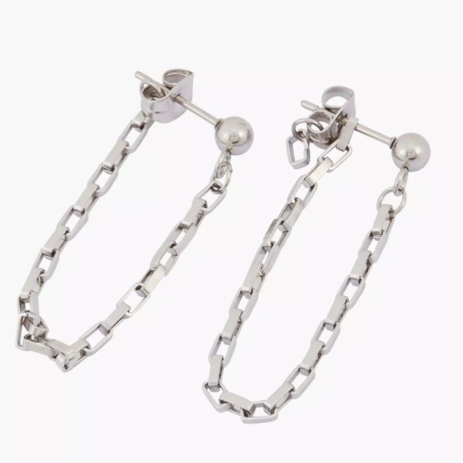 Online Boucles D'Oreilles Chaine Acier Inoxydable Boucles D'Oreilles Acier Inoxydable