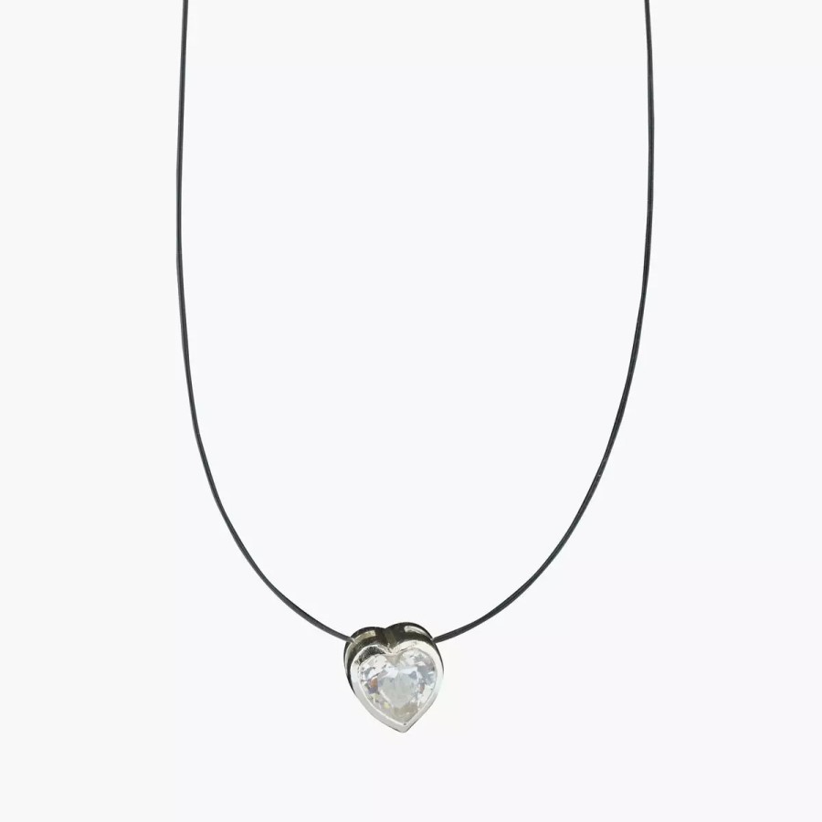 Best Collier Coeur Oxyde De Zirconium Argent Garanti Colliers