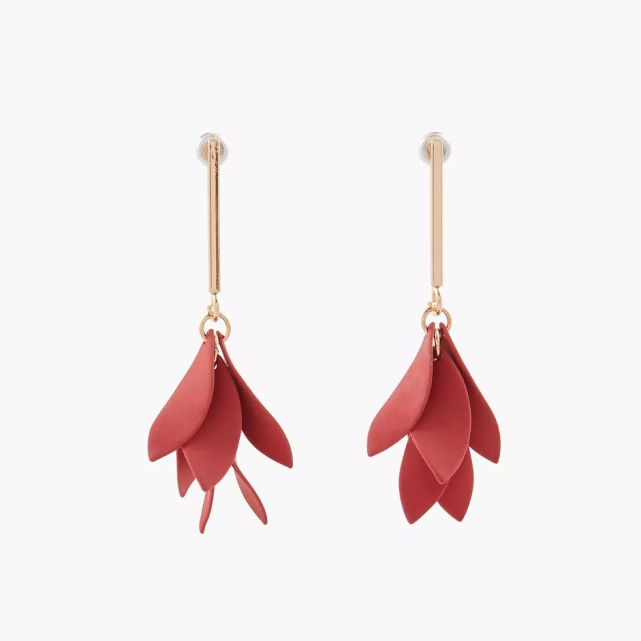 Wholesale Boucles D'Oreilles Avec Pendentif Barre Et Petals Coating Full In Bloom Boucles D'Oreilles